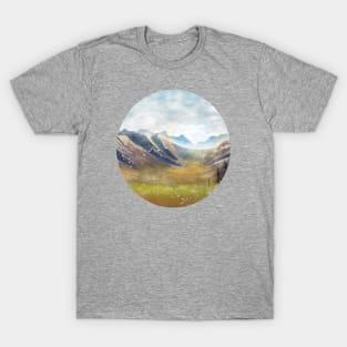 Mountain Landscape (Circle) T-Shirt